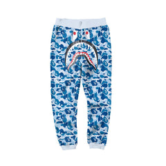 BAPE Blue Camo Shark Sweatpants – Streetwear Joggers
