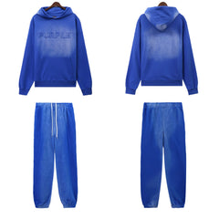 Palm Angels PURPLE Blue Faded Hoodie Tracksuit 2Pcs