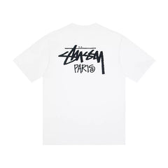 STUSSY White Paris Front Logo Tee