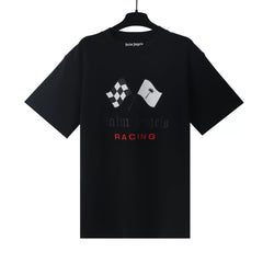 Palm Angels Black Racing Flag Tee