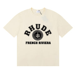 Rhude French Riviera Arch Logo Short Sleeve T-Shirt
