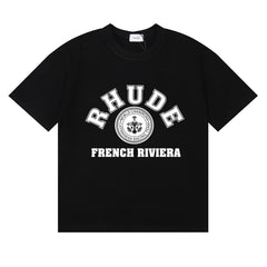 Rhude French Riviera Arch Logo Short Sleeve T-Shirt
