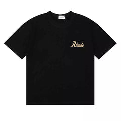 Rhude Authorized Sales And Service Front & Back Script Logo Short Sleeve T-Shirt