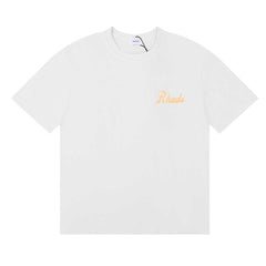 Rhude Authorized Sales And Service Front Back Script Logo Short Sleeve T-Shirt