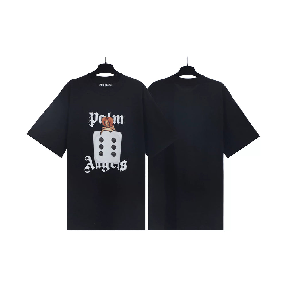 Palm Angels Black Dice Graphic Tee