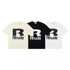 Rhude Big R Logo Front Graphic Short Sleeve T-Shirt