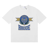 Rhude Cotswolds Laurel Crest Ribbon Graphic Short Sleeve T-Shirt
