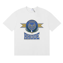 Rhude Cotswolds Laurel Crest Ribbon Graphic Short Sleeve T-Shirt