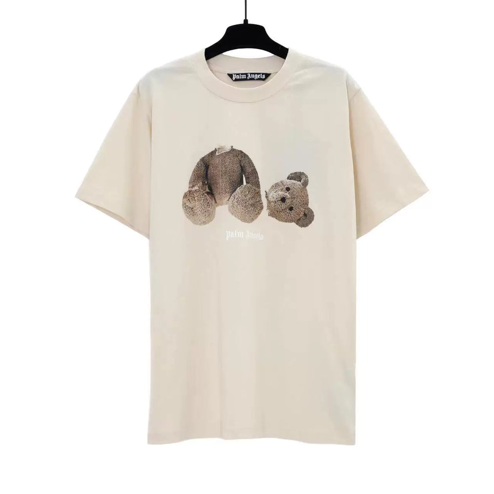 Palm Angel Cream Broken Bear Print Tee