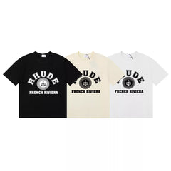 Rhude French Riviera Arch Logo Short Sleeve T-Shirt