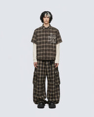 American Vintage Multi-Pocket Checkered Cargo Pants