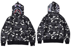 BAPE Shark Black Camo Full Zip Hoodie