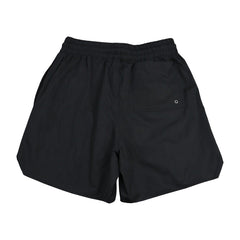 Rhude Bold Logo Yellow Drawstring Black Streetwear Board Shorts