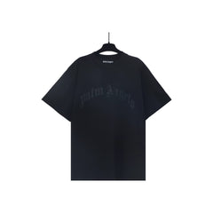 Palm Angels Black Faded Logo Tee