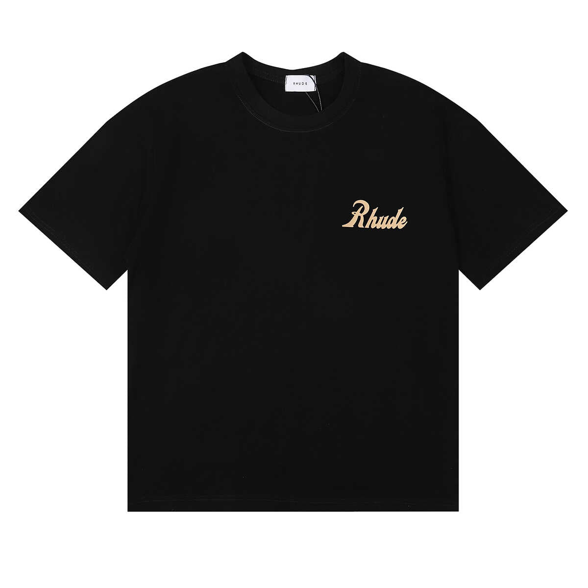 Rhude Authorized Sales And Service Front Back Script Logo Short Sleeve T-Shirt