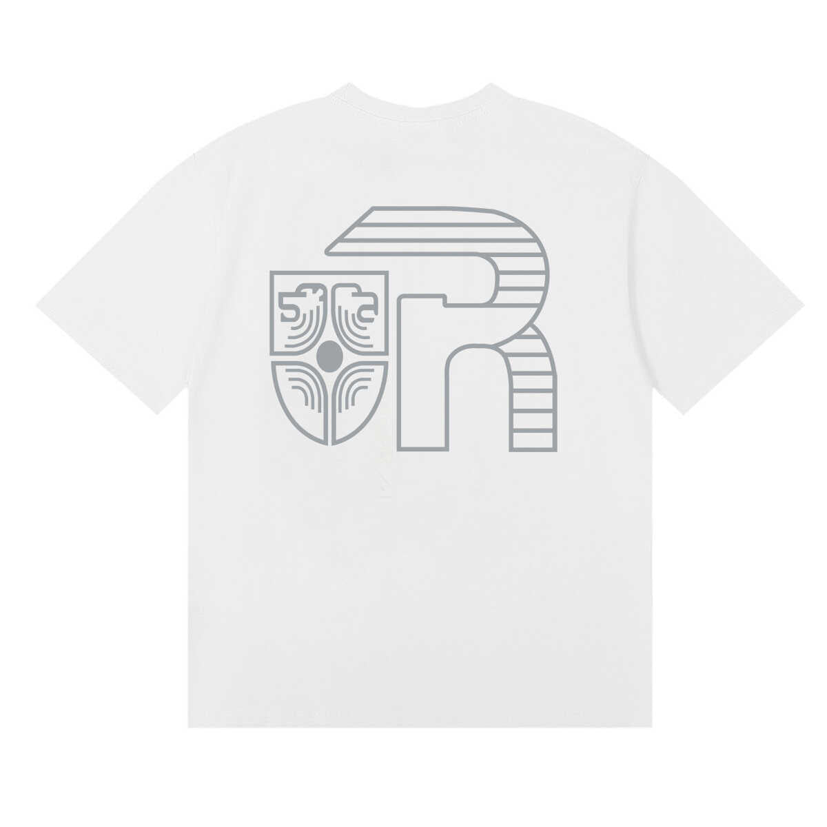 Rhude Banque De Rhude Lion Emblem Graphic White Short Sleeve T‑Shirt