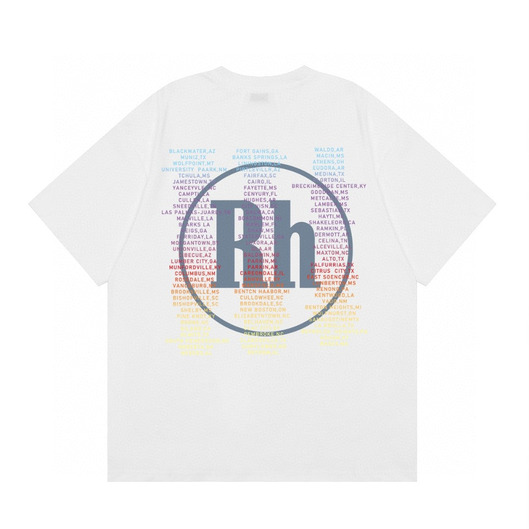 Rhude Racing Car Checkered Flag Graphic Short Sleeve T-Shirt