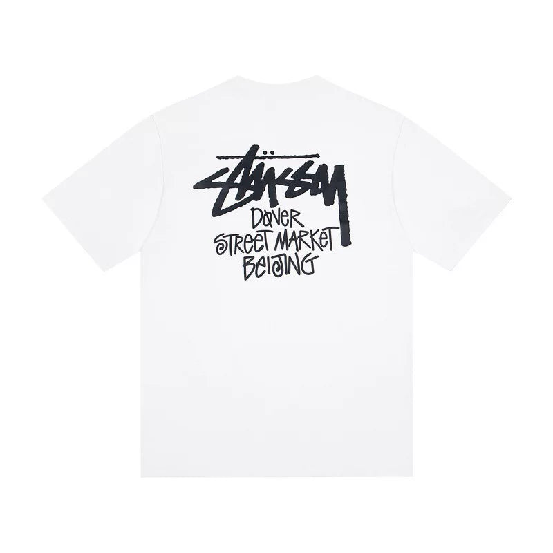STUSSY White Dover Street Market Beijing Back Print Tee