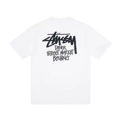 STUSSY White Dover Street Market Beijing Back Print Tee