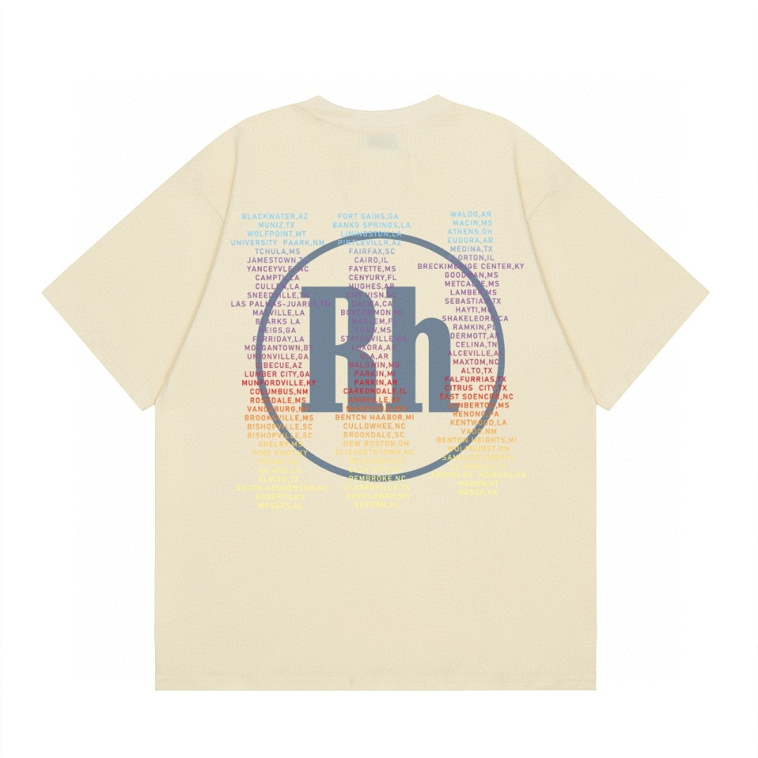 Rhude Racing Car Checkered Flag Graphic Short Sleeve T-Shirt