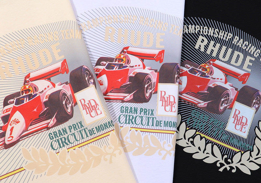 Rhude Vintage Racing Car Graphic Short Sleeve T-Shirt