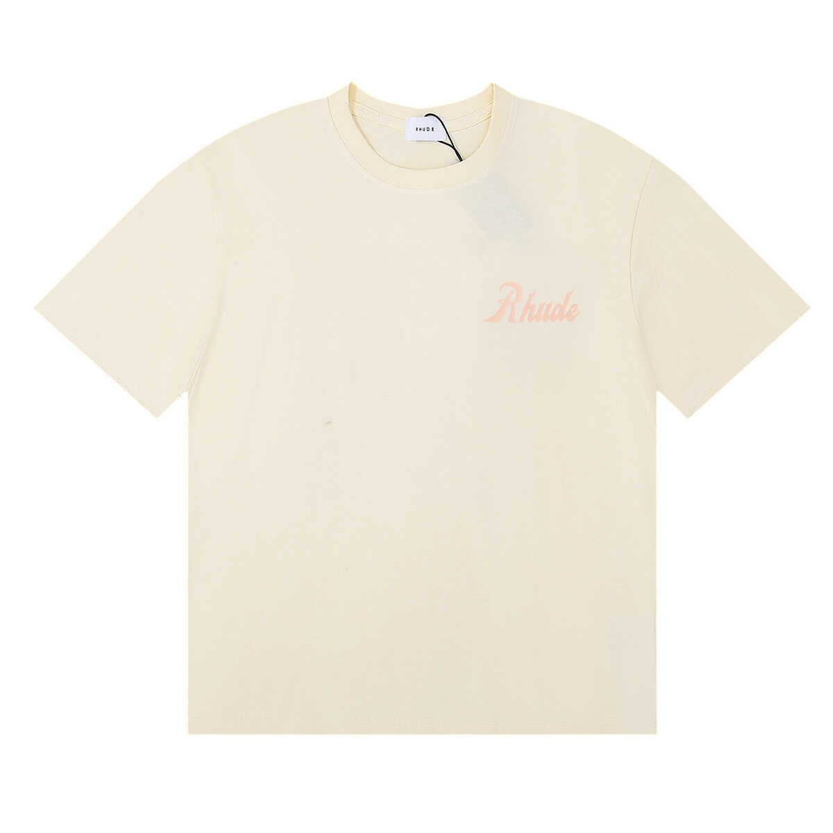 Rhude Authorized Sales And Service Front Back Script Logo Short Sleeve T-Shirt
