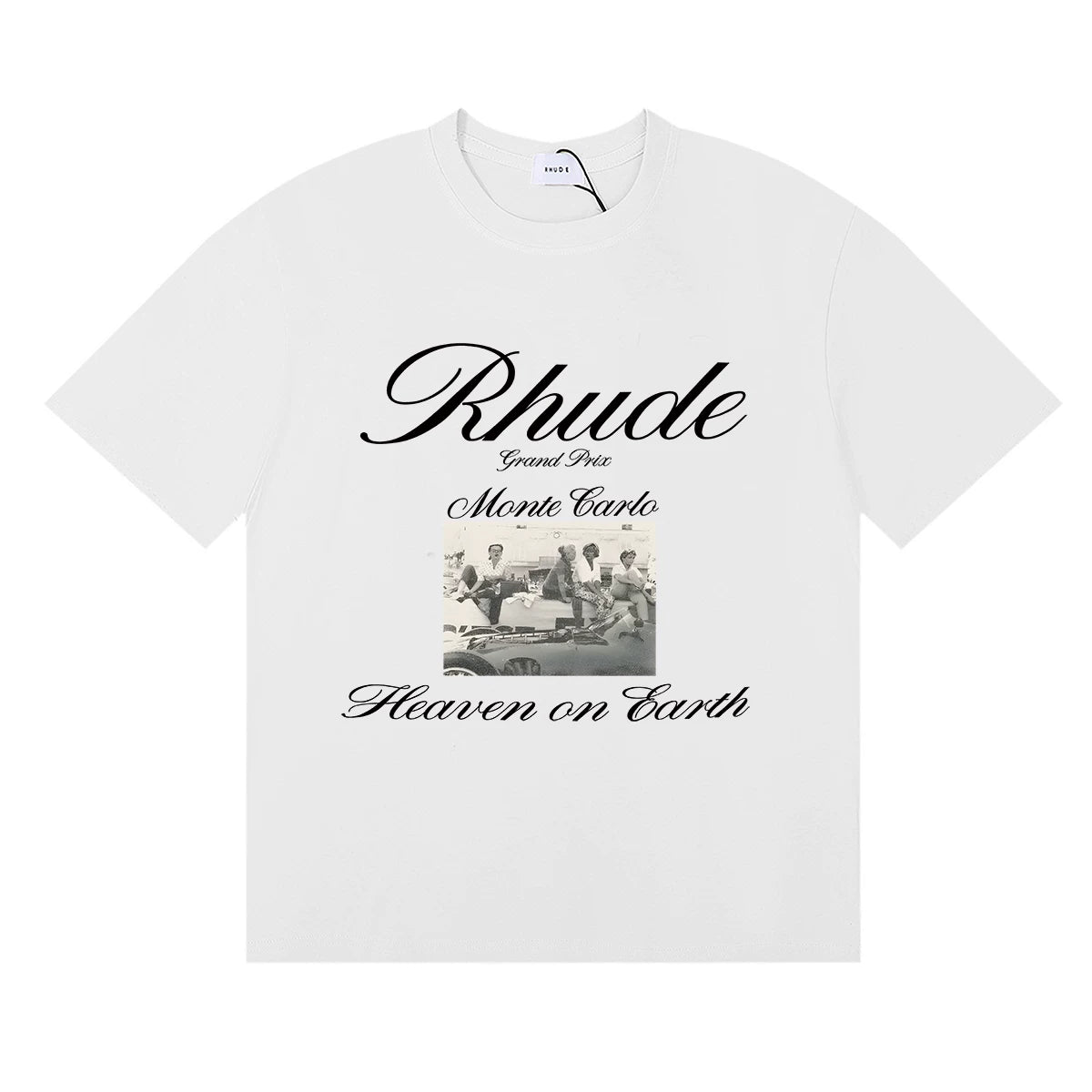Rhude Heave on Earth Retro Printed High Street Loose Couple Short sleeved T-shirt Summer