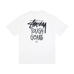 STUSSY White Tough Gear Back Print Tee
