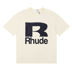 Rhude Big R Logo Front Graphic Short Sleeve T-Shirt