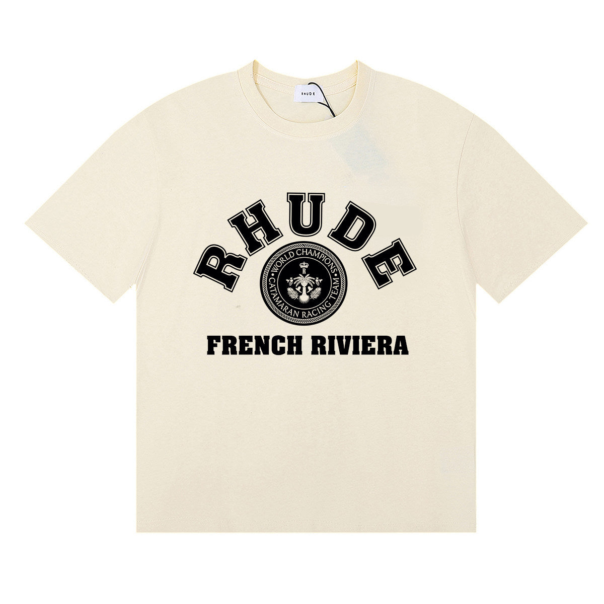 Rhude French Riviera Arch Logo Short Sleeve T-Shirt