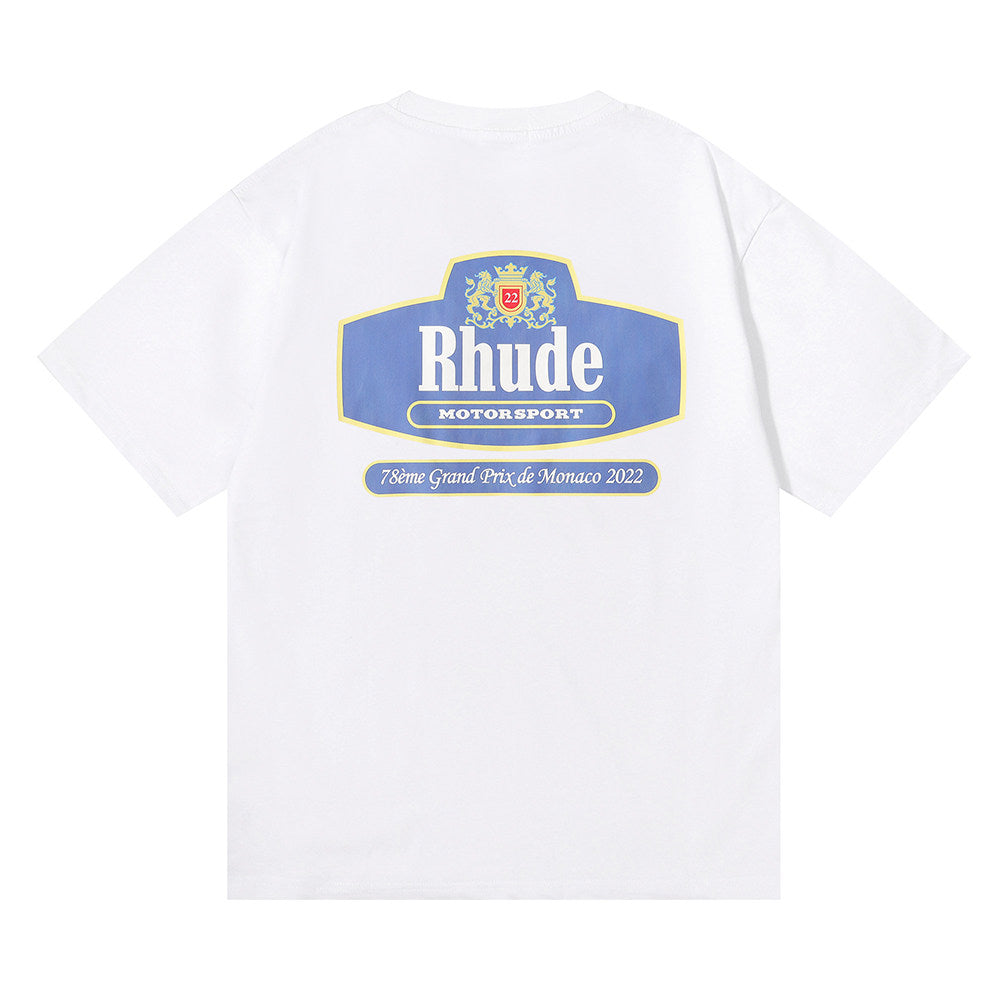 RHUDE Motorsport 2022 Commemorative Printed Crew Neck T-Shirt