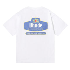 RHUDE Motorsport 2022 Commemorative Printed Crew Neck T-Shirt
