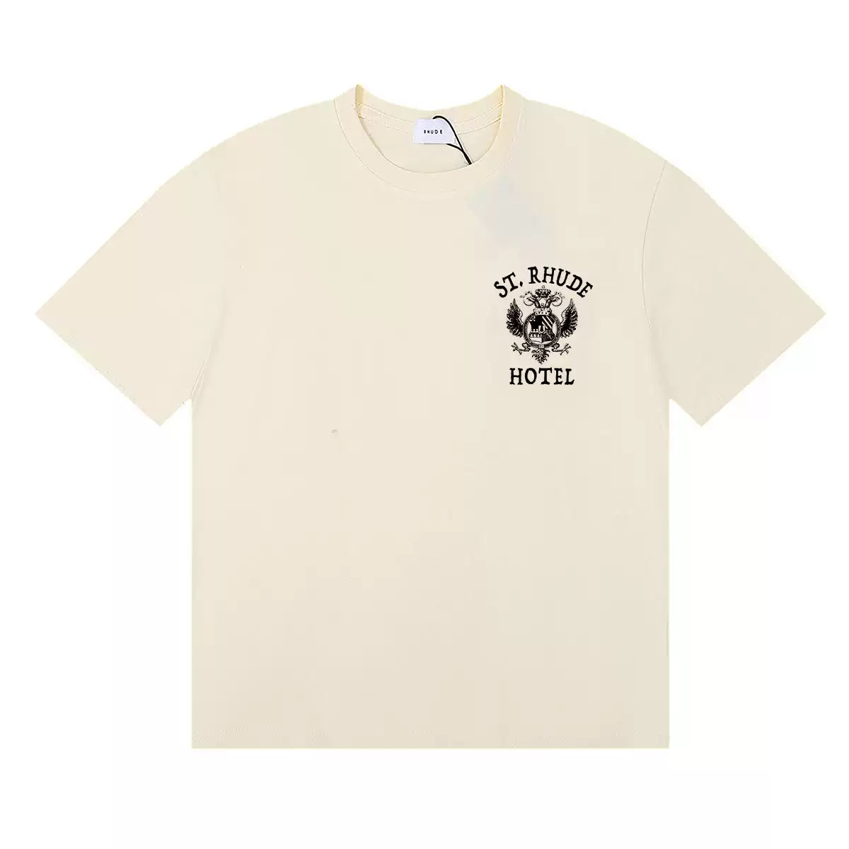 Rhude St. Rhude Hotel Chest Crest Graphic Short Sleeve T-Shirt