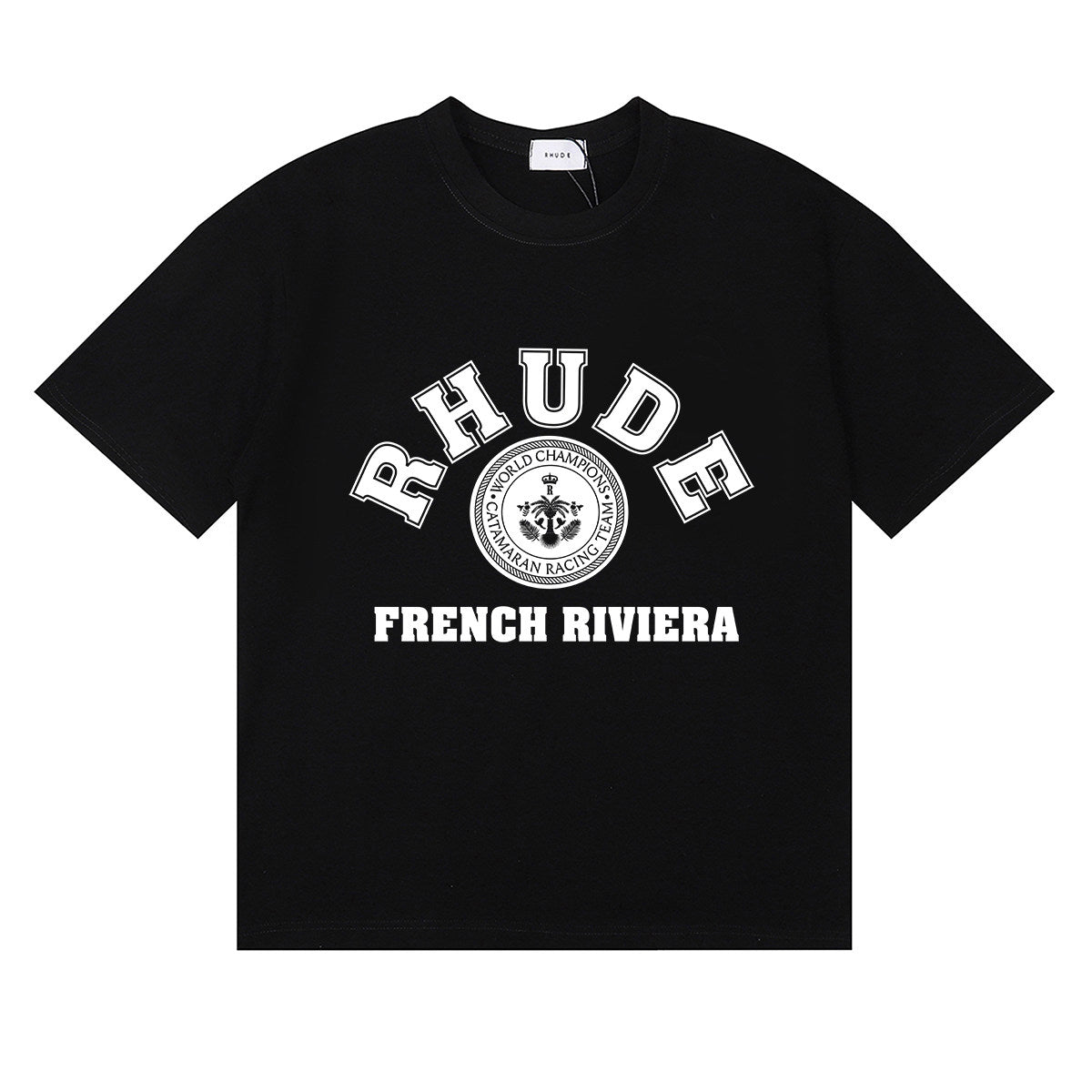 Rhude French Riviera Arch Logo Short Sleeve T-Shirt