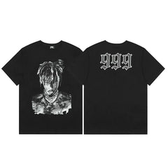 Revenge x Juice WRLD Black Portrait & 999 Short Sleeve T-Shirt