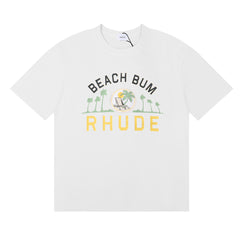 Rhude Beach Bum Palm Tree Beach Graphic Short Sleeve T-Shirt
