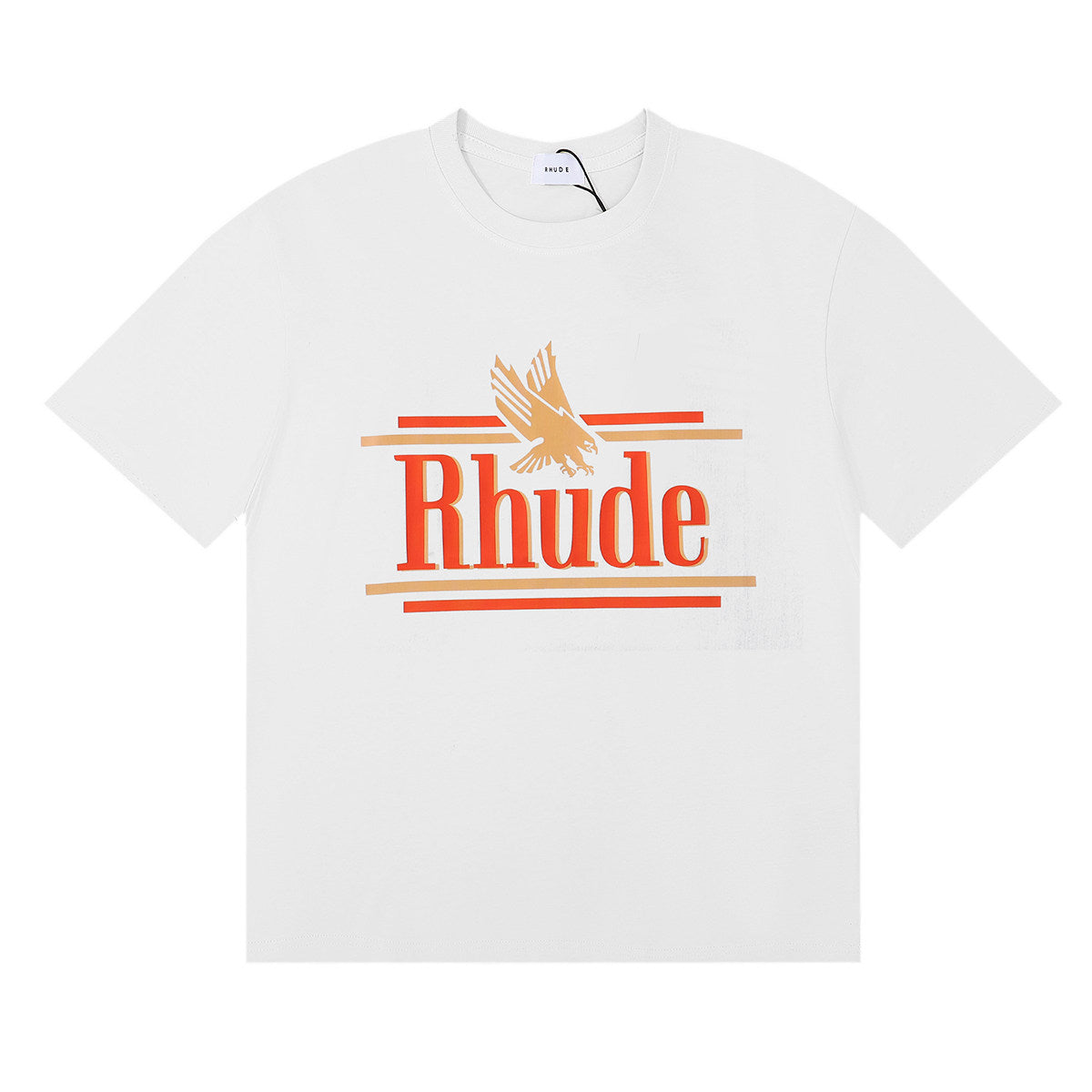Rhude Eagle Logo Classic Letter Graphic Short Sleeve T-Shirt