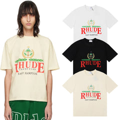 Rhude Yacht Club East Hampton Crest Graphic Short Sleeve T-Shirt