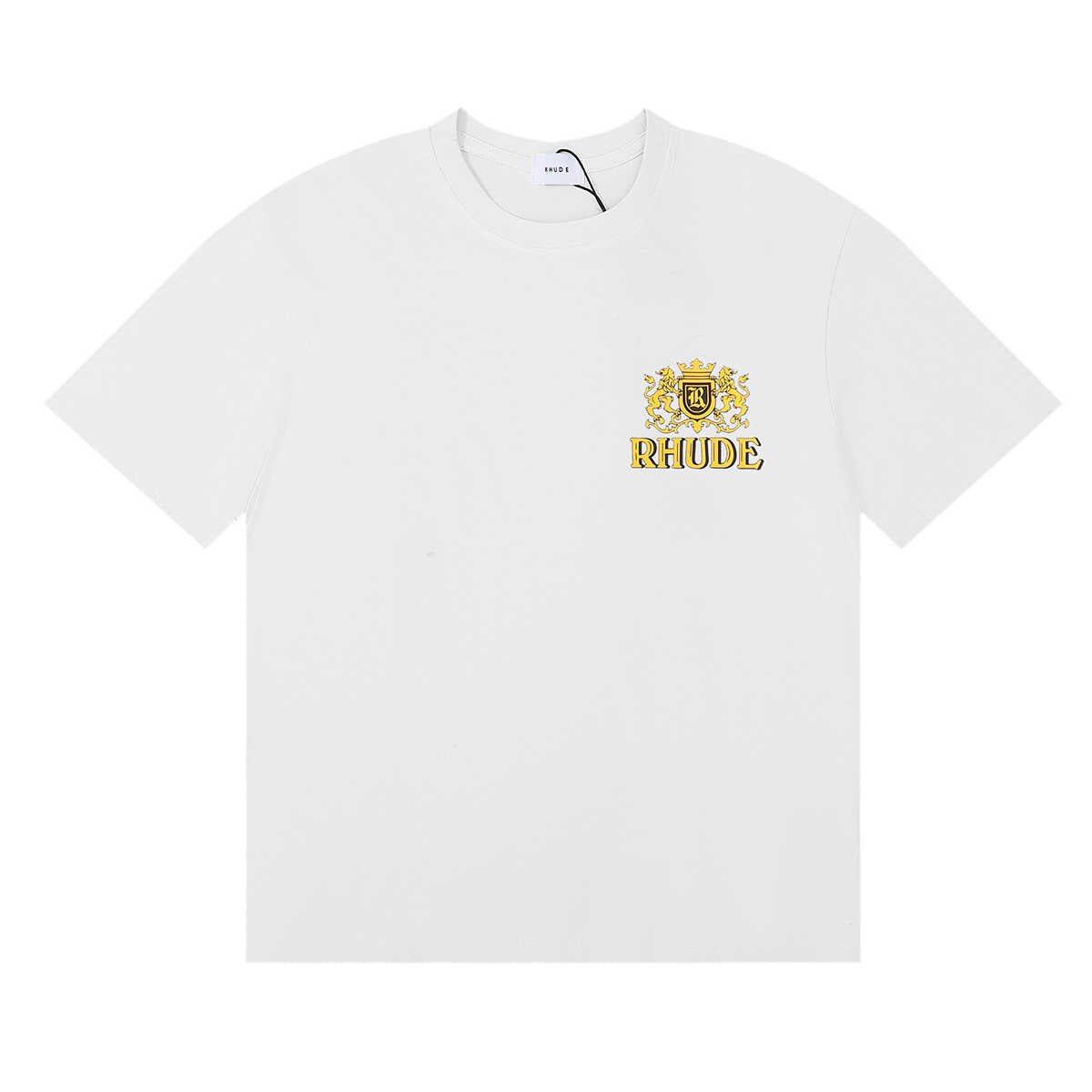 Rhude Premium Cigars Lion Crest Front and Back Graphic Short Sleeve T-Shirt