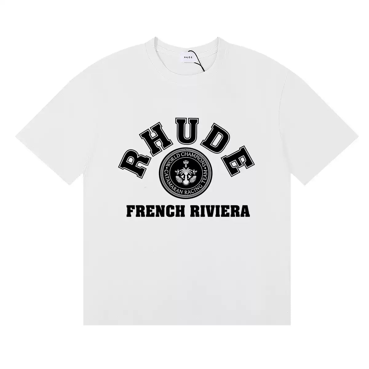 Rhude French Riviera Arch Logo Short Sleeve T-Shirt