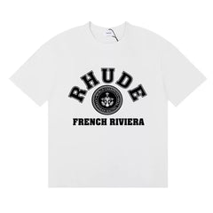 Rhude French Riviera Arch Logo Short Sleeve T-Shirt