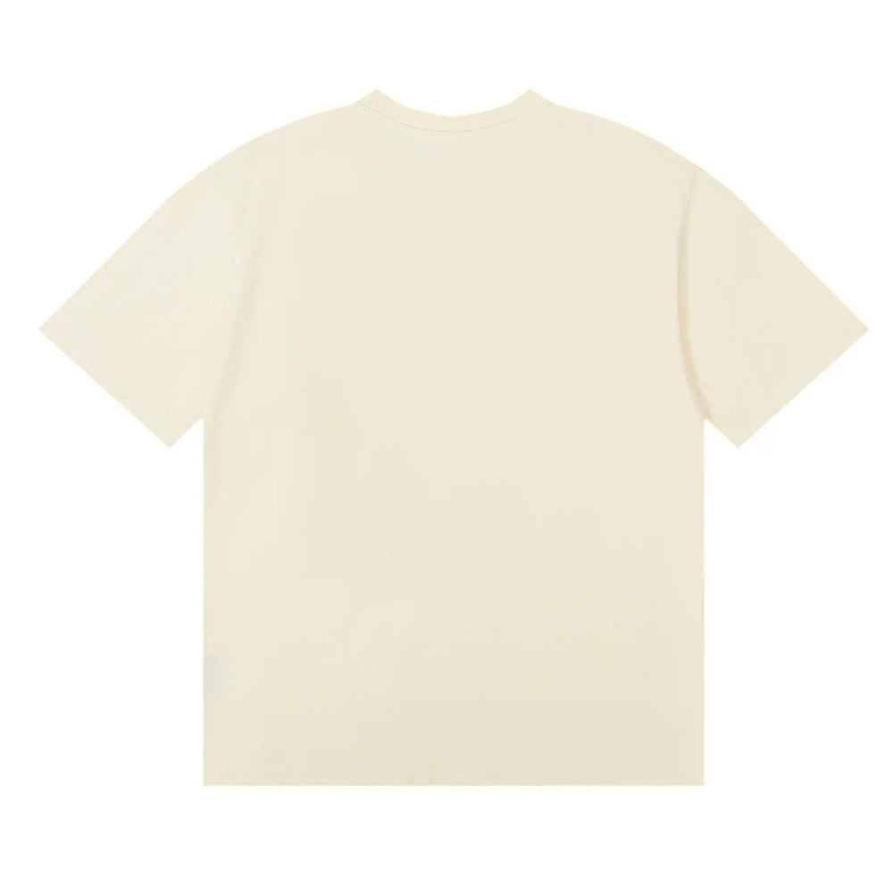 rhude复古标语徽标logo印花小众潮牌圆领宽松短袖T恤男女情侣装 (3)
