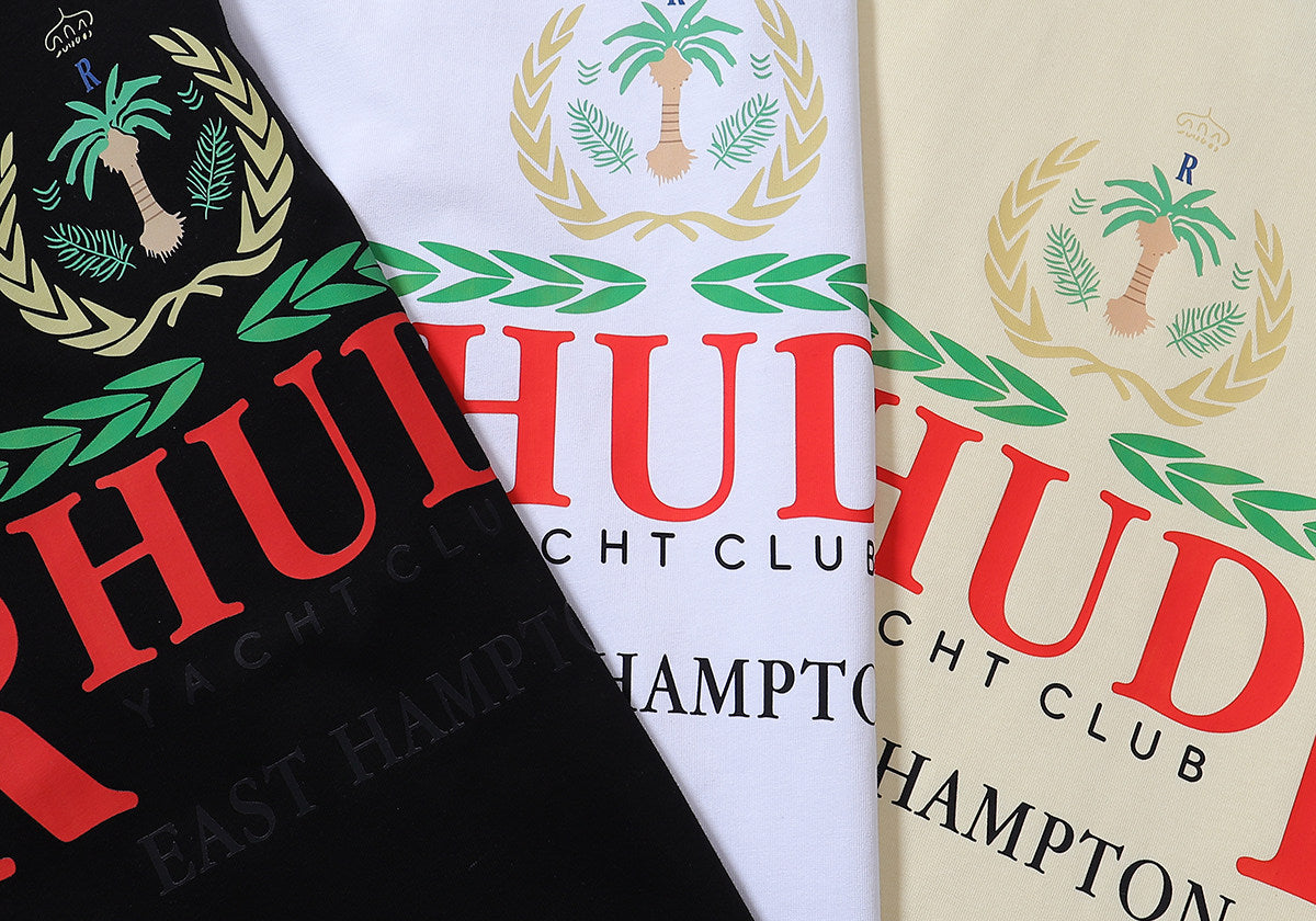 Rhude Yacht Club East Hampton Crest Graphic Short Sleeve T-Shirt