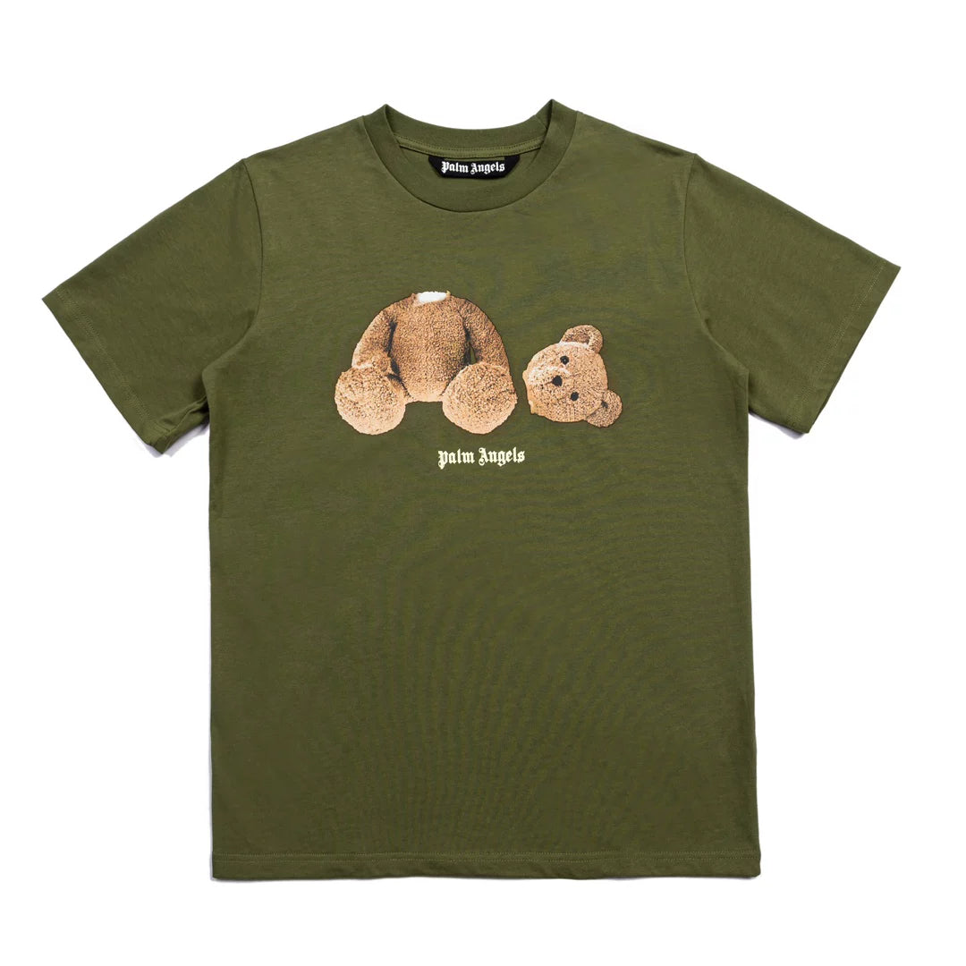 Palm Angel Olive Green Broken Bear Graphic Tee