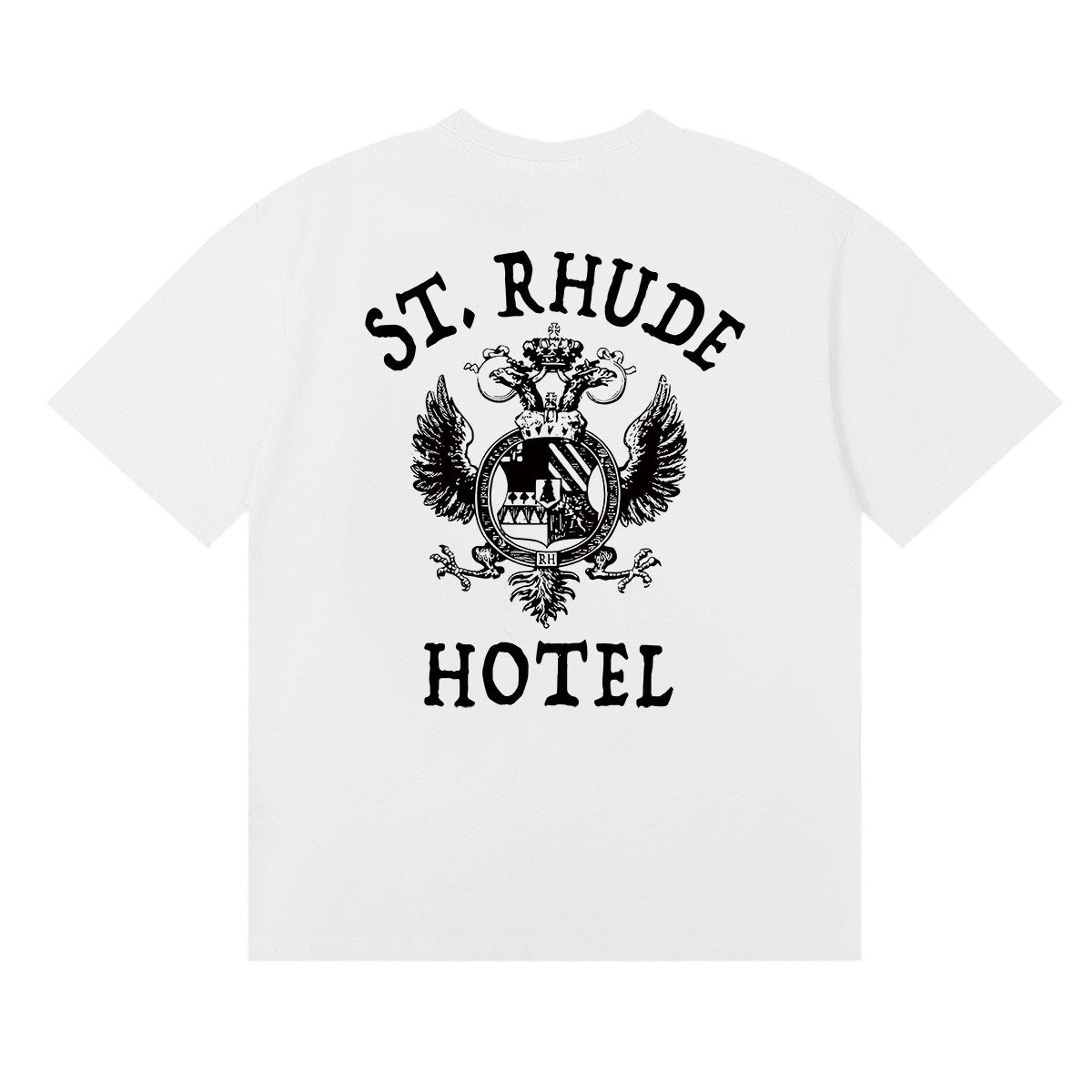 Rhude St. Rhude Hotel Chest Crest Graphic Short Sleeve T-Shirt