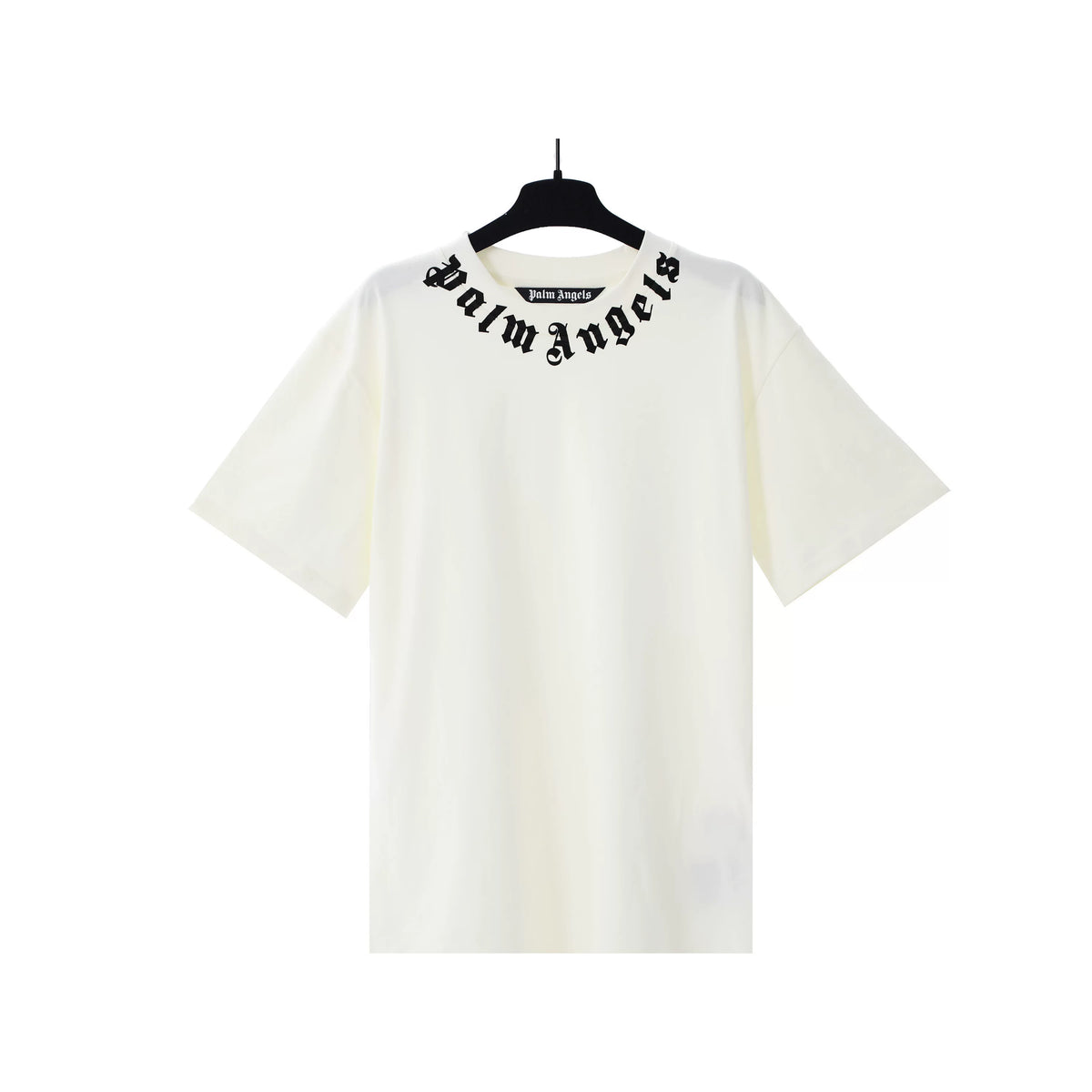 Palm Angels Neck Logo Off White Tee