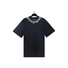 Palm Angels Neck Logo Black Tee