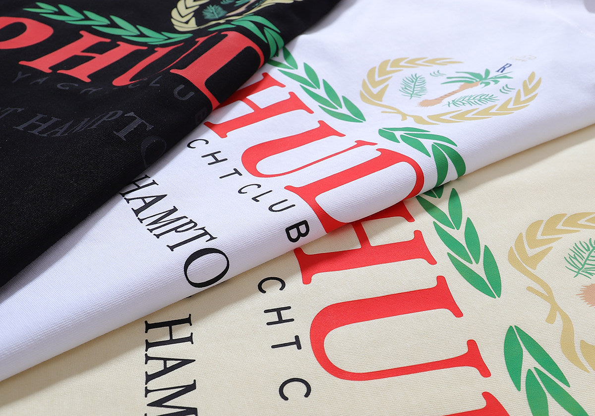 Rhude Yacht Club East Hampton Crest Graphic Short Sleeve T-Shirt