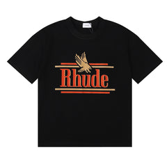 Rhude Eagle Logo Classic Letter Graphic Short Sleeve T-Shirt
