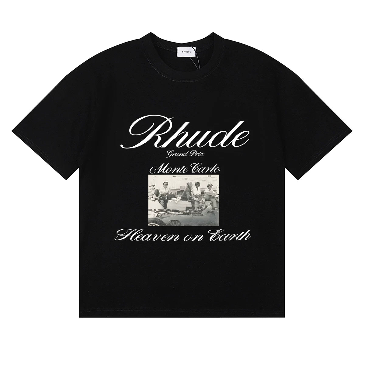 Rhude Heave on Earth Retro Printed High Street Loose Couple Short sleeved T-shirt Summer